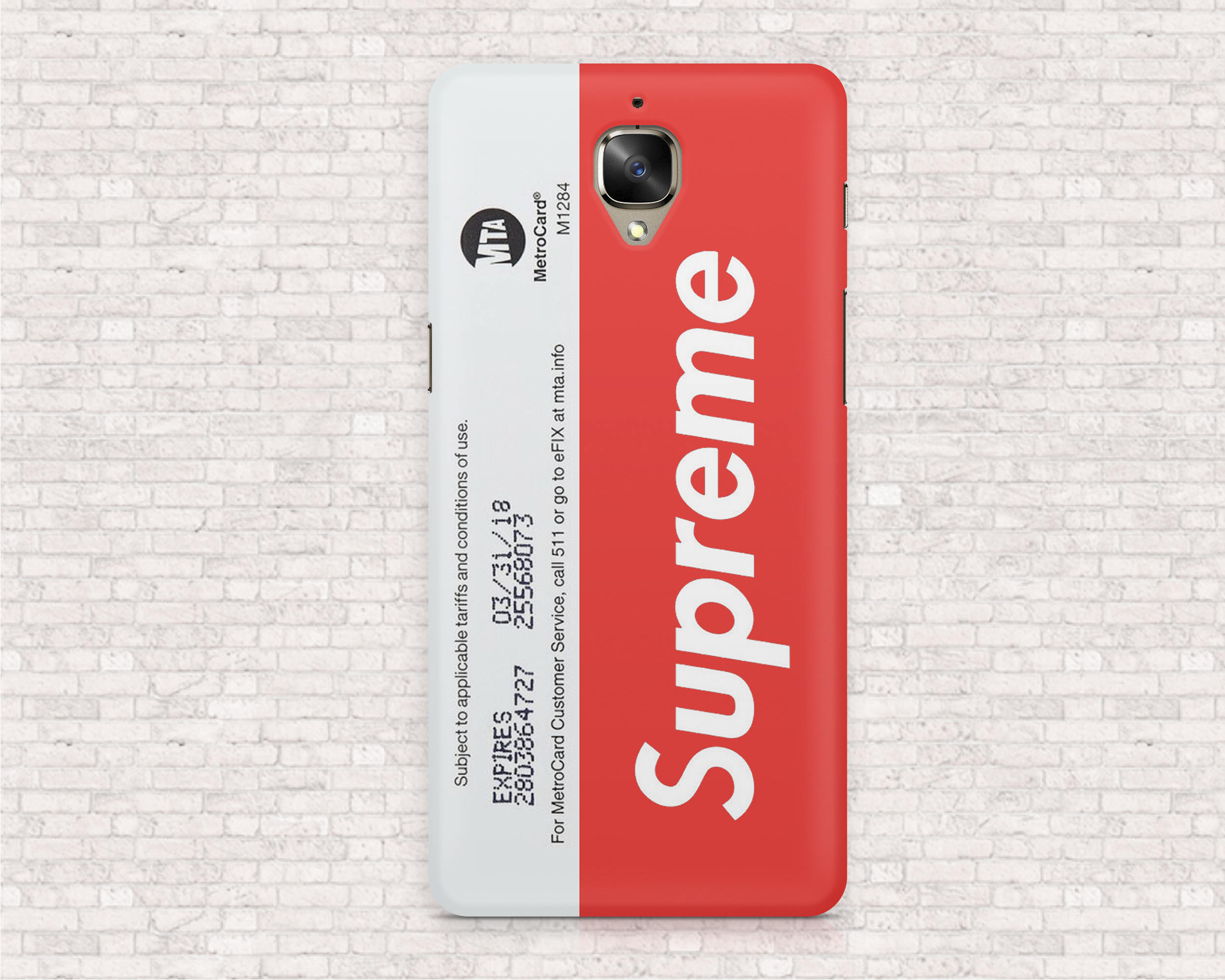 Supreme New York metro card phone case OnePlus 3 OnePlus