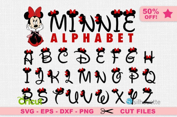Download Disney font svg Minnie font svg Disney svg Disney alphabet