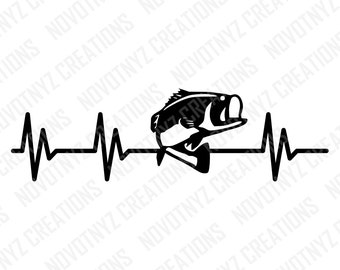 Download Fishing heartbeat | Etsy