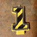 Construction Theme Painted Candle - construction party painted candle cake topper cake candle photo prop first birthday cake smash birthday