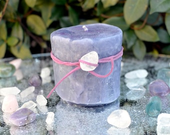 Enchanted Flame Candle, Sparkling Candle, Large Candle, Purple Candle, Candle Magic, Fairy Candle, Fairy Magic, Pillar Candle, Floral Candle