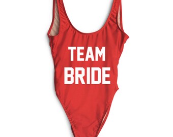 Team Bride Swimwear-Bachelorette Bathing Suit- Bride Swim suit-Bride Bathing Suit-Team Bride Swimsuit-Bridesmaid Swim