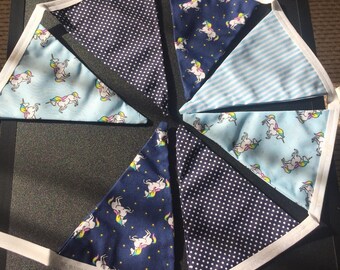 Unicorn bunting (7 flags)