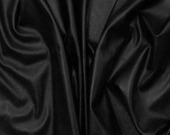 Black Faux Vegan Leather Fabric **UK Seller**