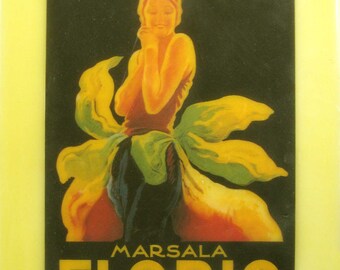 beeswax encaustic collage art deco 20's woman women Italy