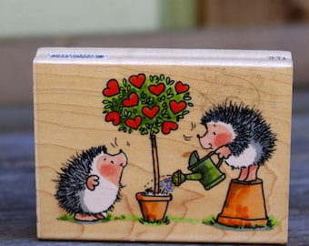 Hedgehog Wood Mounted Rubber Stamp, Penny Black