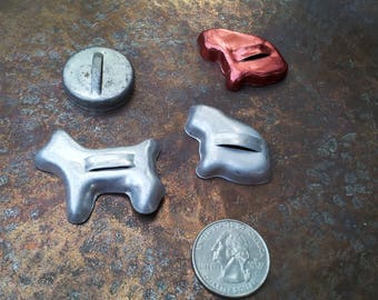 Set of 4 Miniature Metal Cookie Cutters