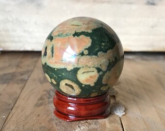 Small 38.1mm Green Forest Jasper Sphere
