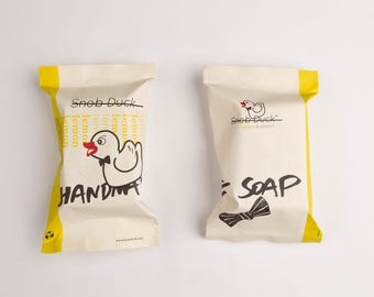 Snob Duck Lemon & Ginger Handmade Soap. With olive oil, coconut oil, pure lemon and lime juice, ginger, sesame oil, cocoa butter.