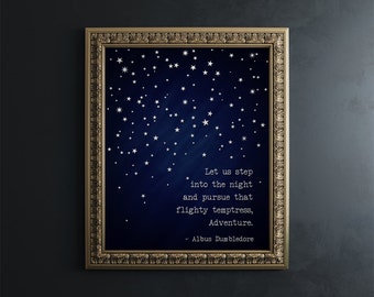 Harry Potter Wall Art - Harry Potter Quote - Silver Foil Print - Dumbledore Quote, Harry Potter Fan Gift, Dumbledore Quote, Book Lover Gift