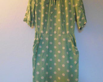 Vintage 1980's sage green dress