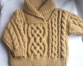 Liam cross-neck sweater for baby or toddler PDF knitting pattern