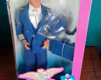 Mattel Vintage 1989 Flight Time Ken Doll Barbie Doll