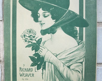 Vintage/ Antique Sheet Music – Adoration a meditation by Richard L. Weaver – 1923