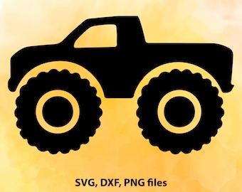Monster Truck SVG File Cutting Template-Vector Clip Art for Commercial & Personal Use Cricut,Cameo,Explore,SCAL,Decal,Silhouette,Wall Vinyl