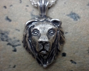Lion Head Pendant - Handmade in the Pacific Northwest