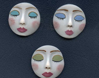 White Face Cabs Lot of 3 Detailed 1 1/4 " x 1 1/4" Polymer FLW 3