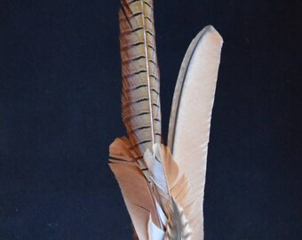 Ceremonial Smudge Fan made with cruelty free feathers for cleansing, purifying, recharging, meditation and spiritual work