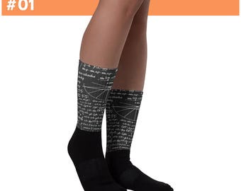 Math lover - Math Teacher Gift - Math Equation Cool Quadratic Formula Geek Nerd Socks - Math Socks - gift for math nerd