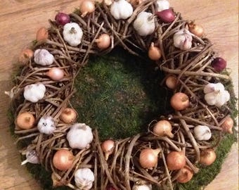 Natural wreath, Centerpiece, Autumn decoration