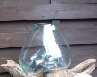 Liqva S, Dekoglas S, rootwood glass vase S, Liqvavase S gamal, root molten vase