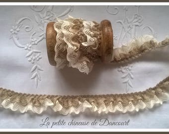Anna linen lace and ecru