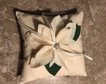 Off White ring bearer pillow