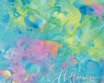 Animals Bali Batik Pastel Hoffman Fabric