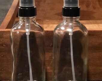 2pk. of 4oz. clear glass mister spray bottles