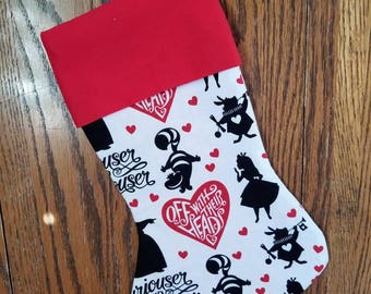 Alice in Wonderland Stocking