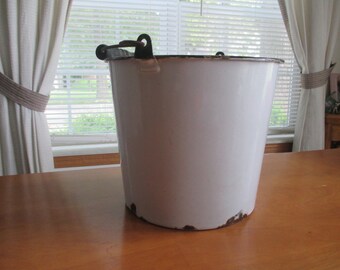 Vintage Enamel Bucket