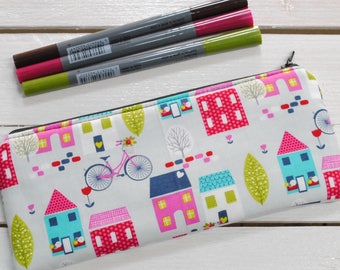 Foam fabric printed log cabins