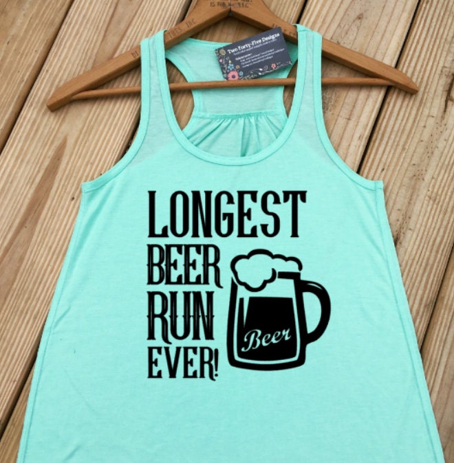 Beer Running Shirt Funny Tank Tops Women Beer Run Shirt for