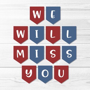 We will miss you banner | Etsy