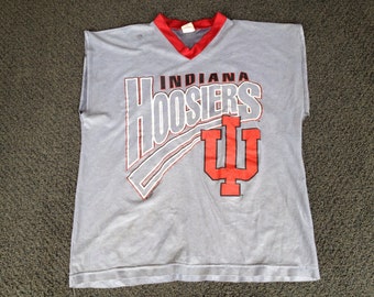 Vintage Indiana Hoosiers IU Basketball Sleeveless Bro Tank Top T-Shirt Size XL