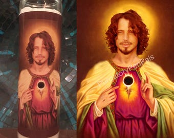 Saint Chris Cornell prayer candle