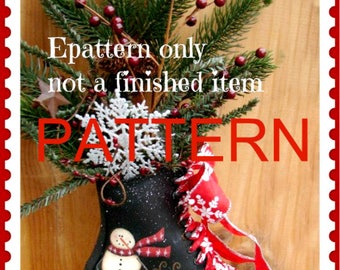 EPATTERN, #0023 The Reindeer Whisperer , Painting pattern, ice skate painting pattern, tole painting pattern, decorative painting, snowman
