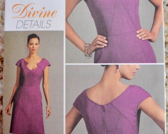 Vogue V8576 Divine Details Fitted Dress Sewing Pattern Size 12-18 UNCUT