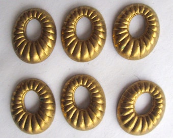 12 Vintage Brass Stampings