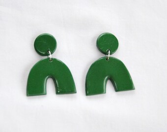 Forrest Green Arch Earring