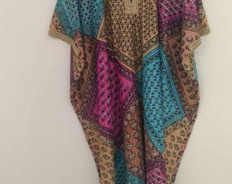 1970s floor length hawaiian caftan / Lanai dress, one size