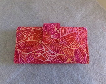 Fabric Wallet - Red Batik