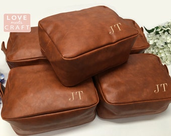 Groomsmen Gift Groom Proposal Men's Shaving Bag Toiletry Dopp Kit Monogrammed Travel Case Best Man Dad Wedding 1 2 3 4 5 6 7 8 9 10
