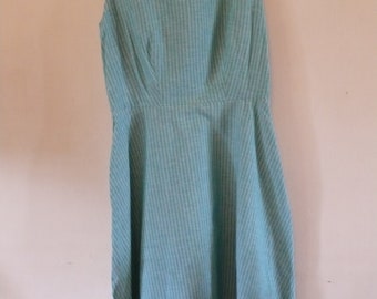 90's blue striped cotton dress