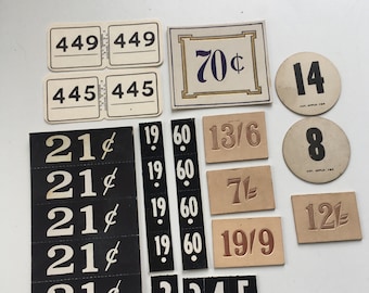 Vintage price tags Dennison labels