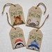 No Peeking! Christmas Tags Animals cross stitch - pattern only