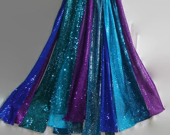 Glitzy sequin skirt patchwork skirt sequin metallic dress gypsy skirt plus size clothing maxi skirt hippie skirt boho skirt belly dancing