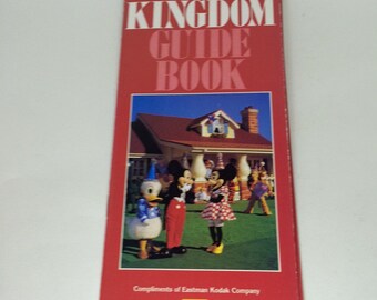 Rare 1989 Disney Magic Kingdom Park Map from Walt Disney World Resort - Theme Park Guidebook Souvenir Guide Brochure