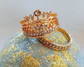 Princess Crown Ring/Bath Bomb With Ring Inside/Rose Gold Ring/Silver Ring/Gift for Girls/Niece Gift/Daughter Gift/Wedding Gift Ideas
