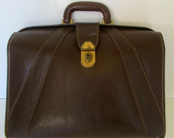 Vintage Leather Brief Case Brown Perfect for Laptop Bag